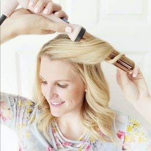 L’ANGE Titanium 25mm Curling Wand- Rose/Blush